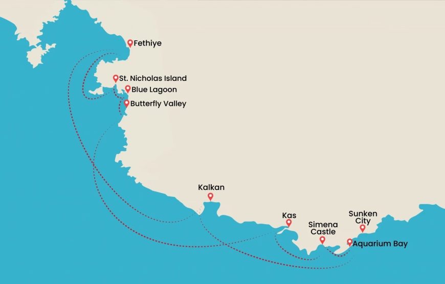 Fethiye Kas Kekova Fethiye – 7 nights 8 days Blue Cruise